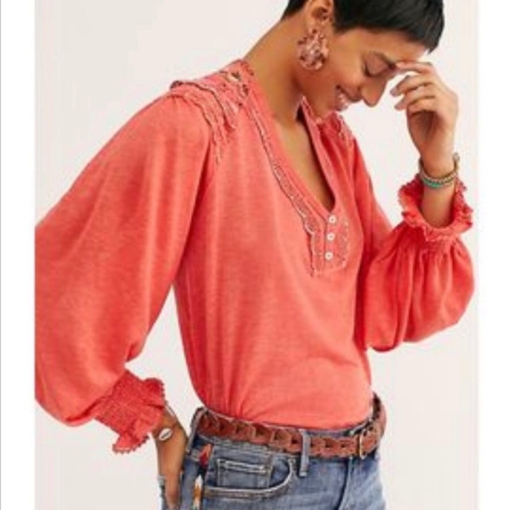 Free People size small Siesta Fiesta embroidered